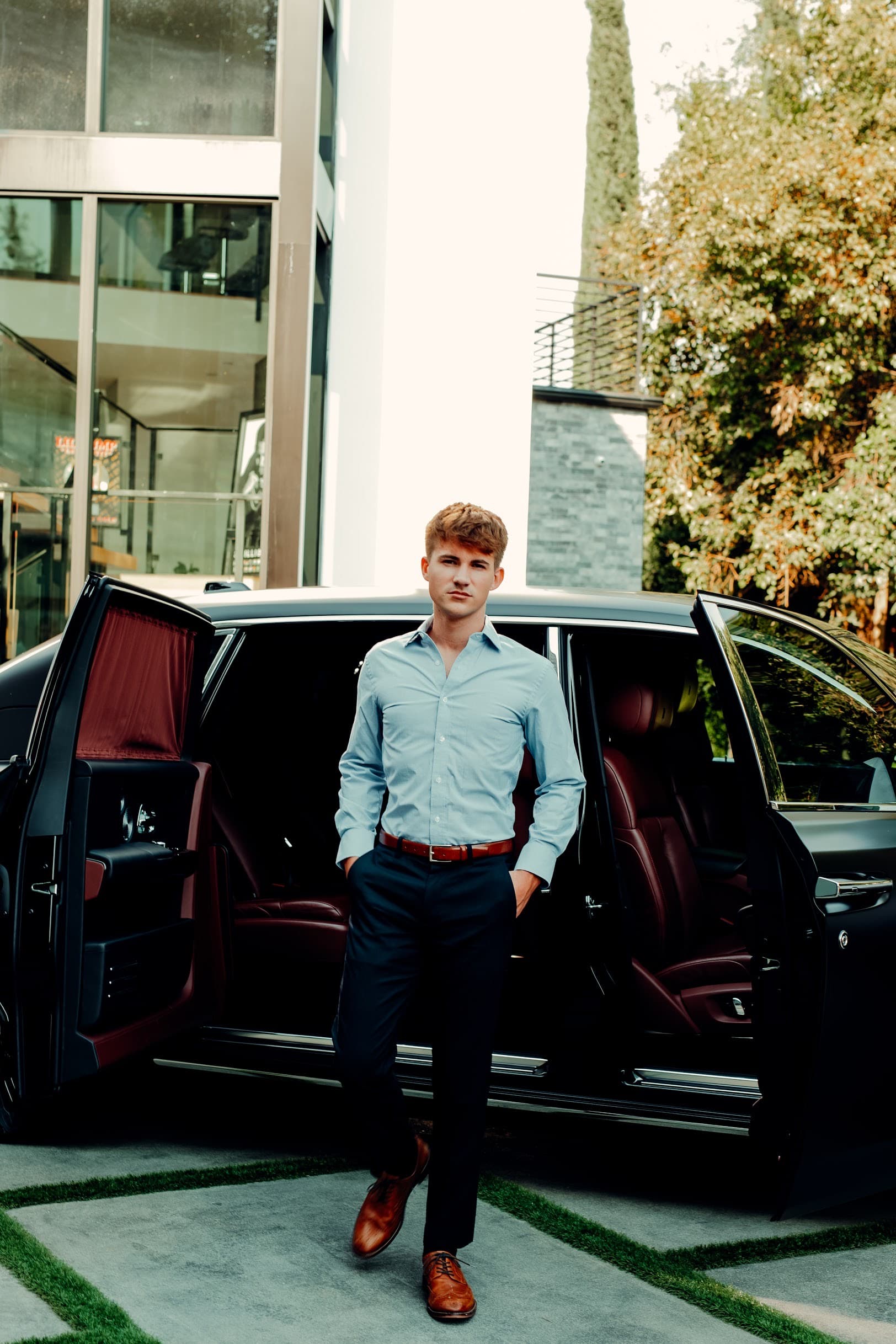 Matt, AutoHax founder, at a Porsche dealership